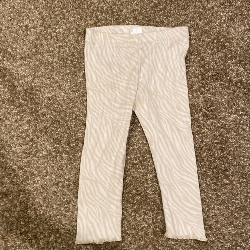 Toddler zebra print leggings